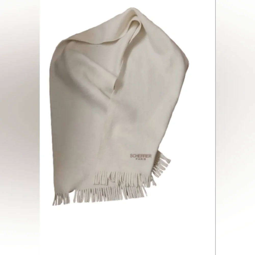 Scherrer Paris Fleece Fringed Scarf One Size